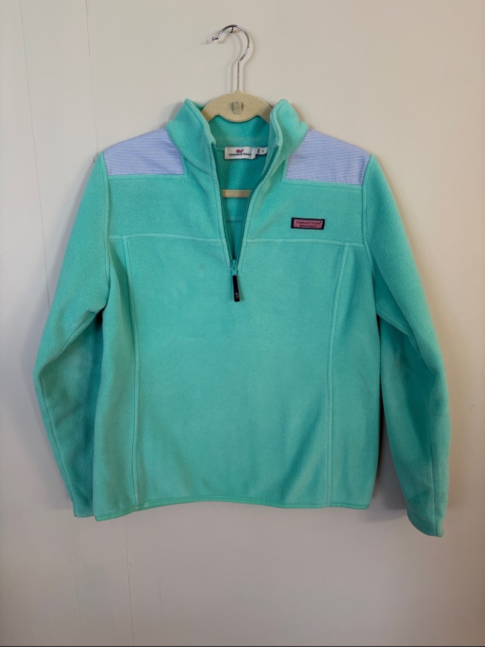 Vineyard vines Shep Shirt Teal With Blue Stripes Women’s Small - Picture 2 of 7
